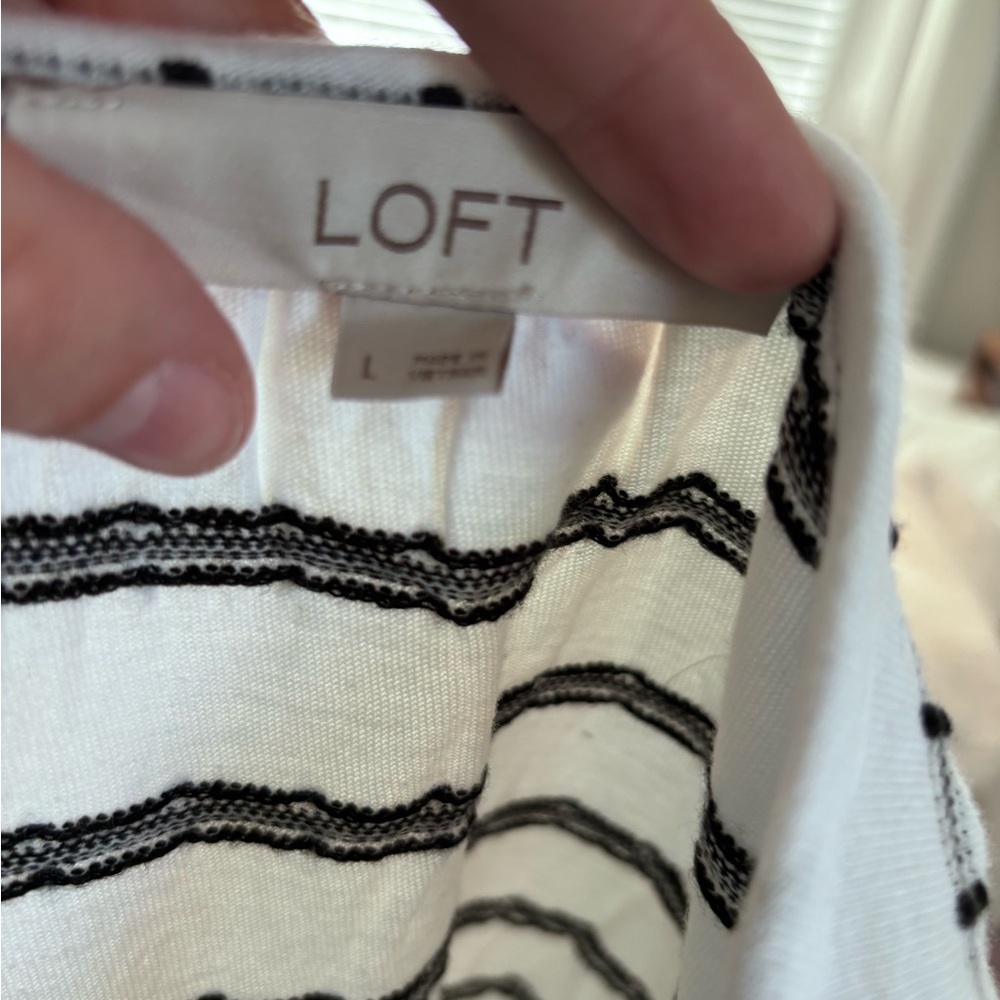 Loft Flutter Sleeve Embroidered Top - Picture 5 of 5